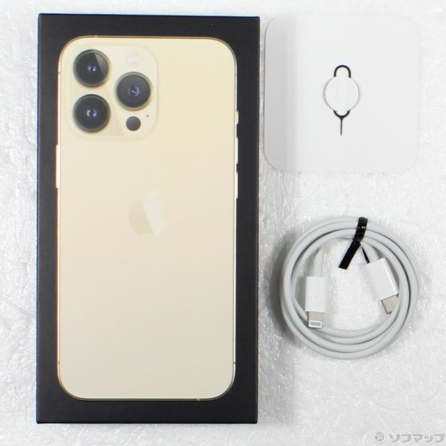 中古)Apple iPhone13 Pro 256GB ゴールド MLUQ3J/A SIMフリー(377-ud