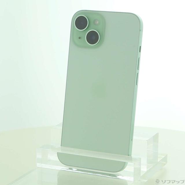 (中古)Apple iPhone15 128GB グリーン MTMM3J/A SIMフリー(368-ud)
