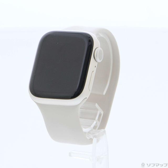(中古)Apple Apple Watch Series 8 GPS 41mm スターライトアルミニウムケース スターライトソロループ(196-ud)