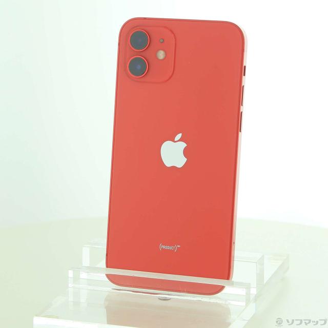 (中古)Apple iPhone12 64GB プロダクトレッド MGHQ3J/A SIMフリー(371-ud)