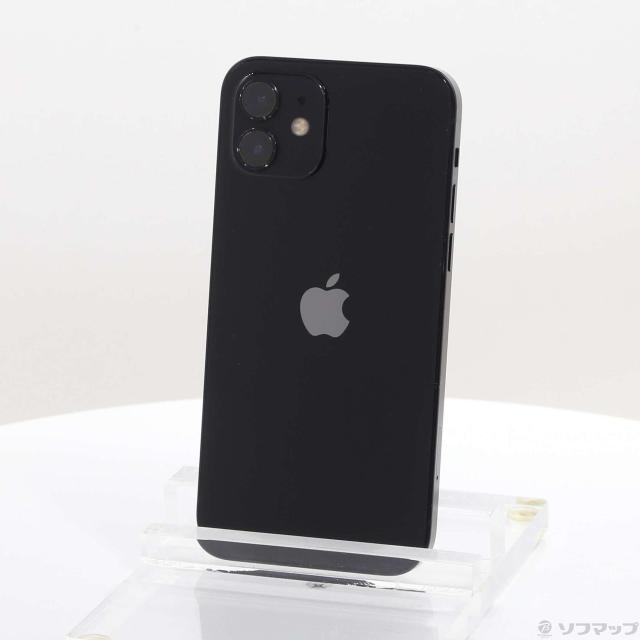 (中古)Apple iPhone12 64GB ブラック MGHN3J/A SIMフリー(371-ud)