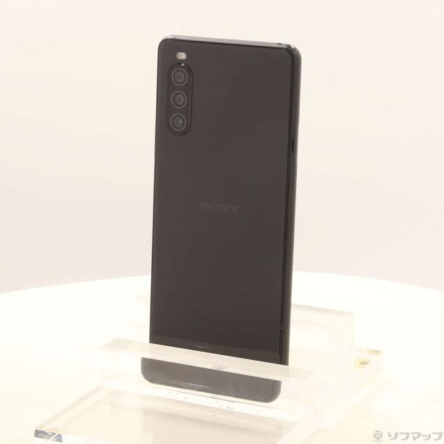 (中古)SONY Xperia 10 II 64GB ブラック SOV43 auロック解除SIMフリー(368-ud)