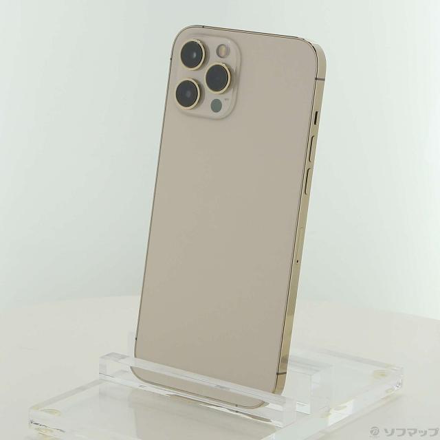(中古)Apple iPhone12 Pro Max 256GB ゴールド MGD13J/A SIMフリー(377-ud)