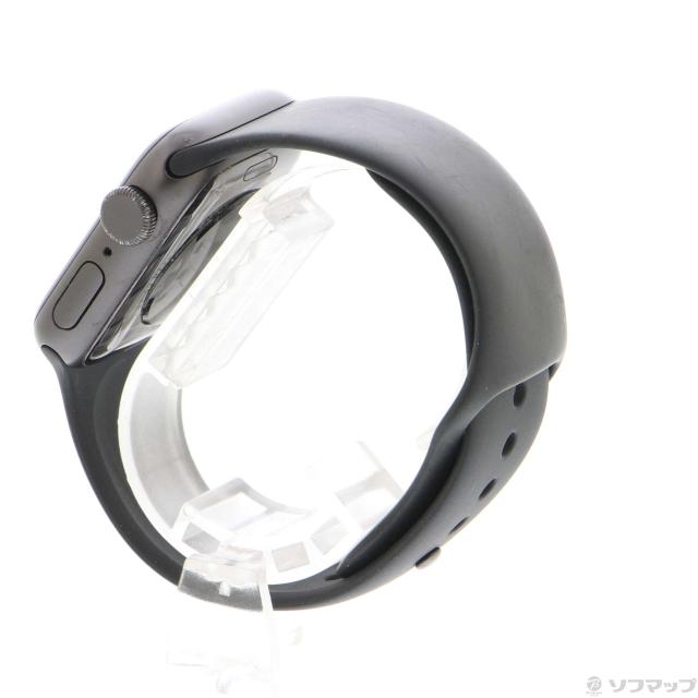 (中古)Apple Apple Watch SE 第1世代 GPS 40mm スペースグレイアルミニウムケース ブラックスポーツバンド(196-ud)_1