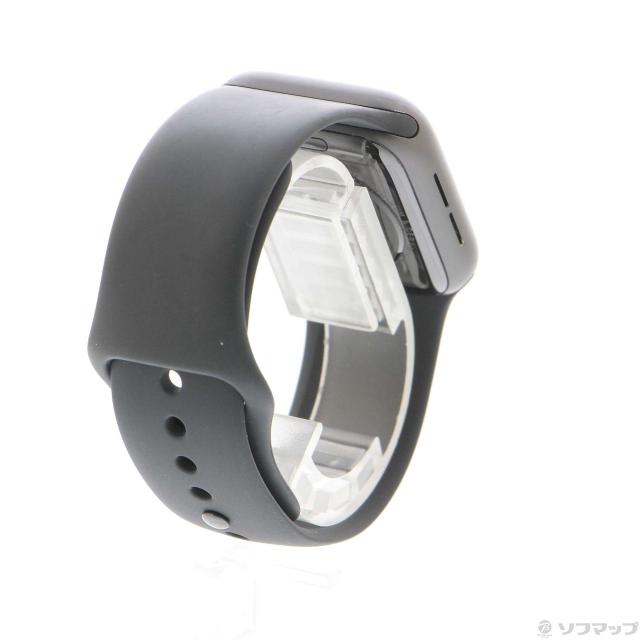 (中古)Apple Apple Watch SE 第1世代 GPS 40mm スペースグレイアルミニウムケース ブラックスポーツバンド(196-ud)_2