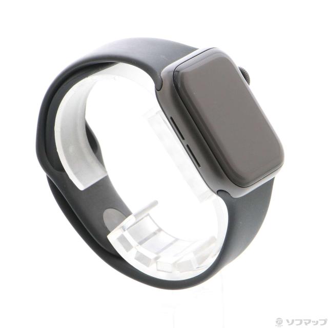 (中古)Apple Apple Watch SE 第1世代 GPS 40mm スペースグレイアルミニウムケース ブラックスポーツバンド(196-ud)_3