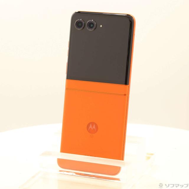 (中古)Motorola motorola razr 50 512GB スプリッツオレンジ PB230002JP SIMフリー(258-ud)