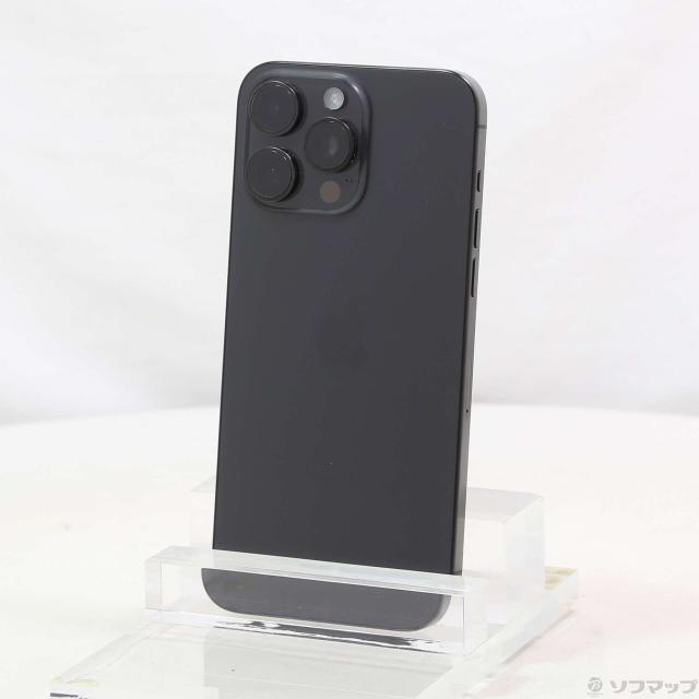 (中古)Apple iPhone15 Pro Max 256GB ブラックチタニウム MU6P3J/A SIMフリー(348-ud)