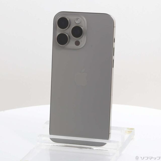 (中古)Apple iPhone15 Pro Max 256GB ナチュラルチタニウム MU6R3J/A SIMフリー(295-ud)