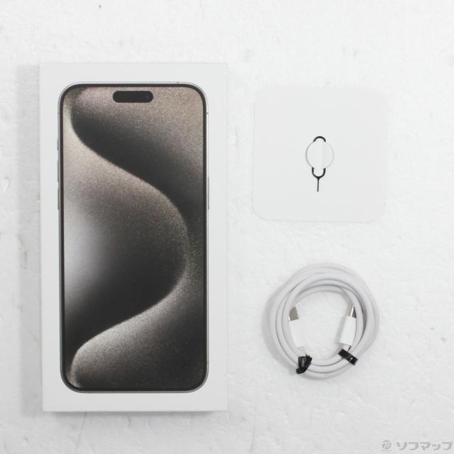 (中古)Apple iPhone15 Pro Max 256GB ナチュラルチタニウム MU6R3J/A SIMフリー(295-ud)