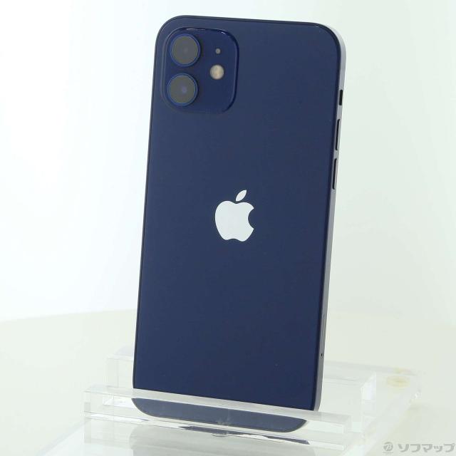 (中古)Apple iPhone12 64GB ブルー MGHR3J/A SIMフリー(269-ud)