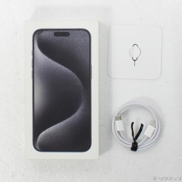 (中古)Apple iPhone15 Pro Max 256GB ブラックチタニウム MU6P3J/A SIMフリー(371-ud)