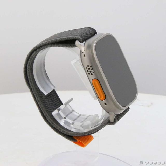 (中古)Apple Apple Watch Ultra GPS + Cellular 49mm チタニウムケース ブラック/グレイトレイルループ(377-ud)_3