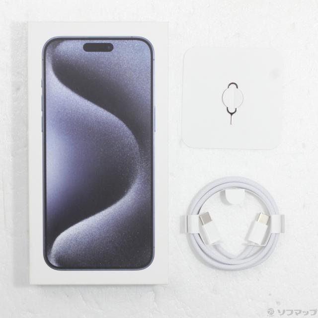 (中古)Apple iPhone15 Pro Max 256GB ブルーチタニウム MU6T3J/A SIMフリー(276-ud)
