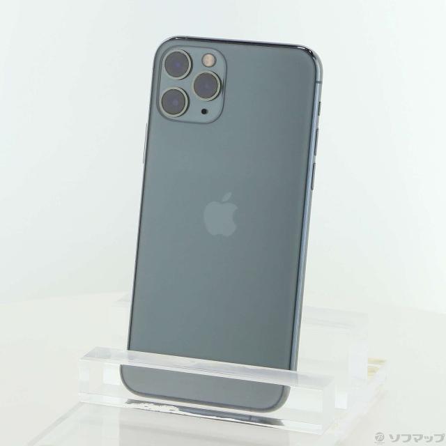 (中古)au iPhone11 Pro 256GB ミッドナイトグリーン NWCC2J/A au(377-ud)