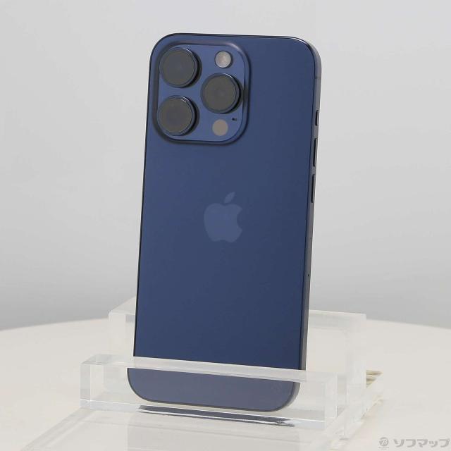 (中古)Apple iPhone15 Pro 256GB ブルーチタニウム MTUG3J/A SIMフリー(305-ud)