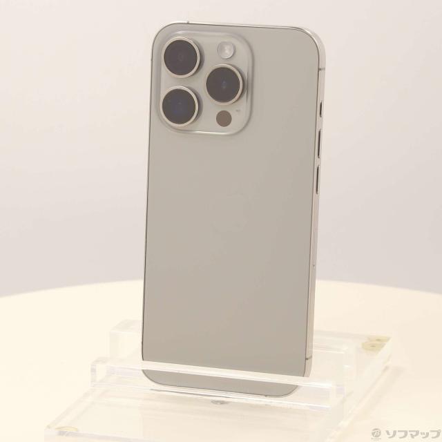 (中古)Apple iPhone15 Pro 256GB ナチュラルチタニウム MTUF3J/A SIMフリー(344-ud)