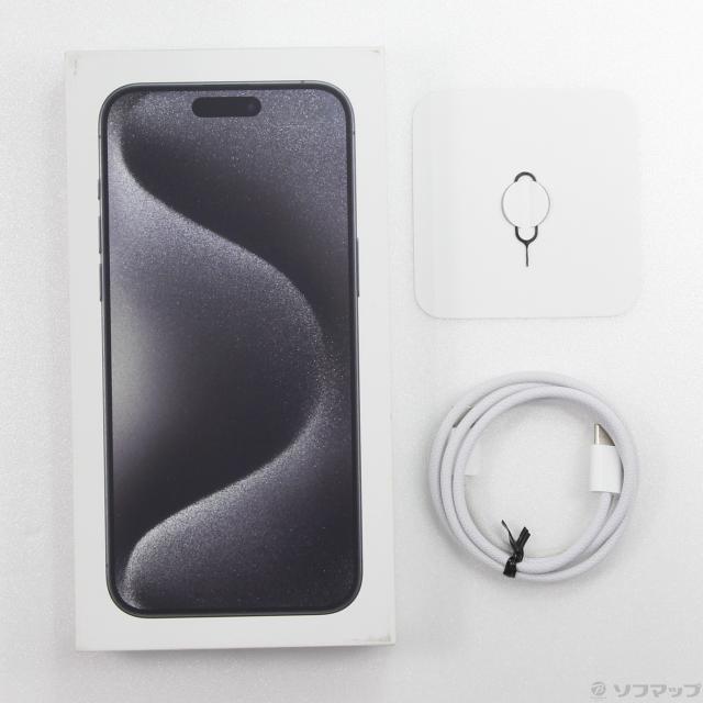 (中古)Apple iPhone15 Pro Max 256GB ブラックチタニウム MU6P3J/A SIMフリー(251-ud)