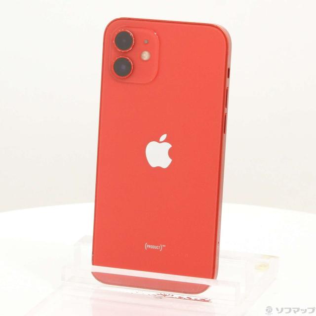 (中古)Apple iPhone12 64GB プロダクトレッド MGHQ3J/A SIMフリー(377-ud)