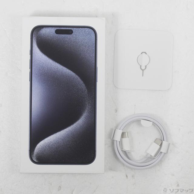 (中古)Apple iPhone15 Pro Max 256GB ブルーチタニウム MU6T3J/A SIMフリー(276-ud)