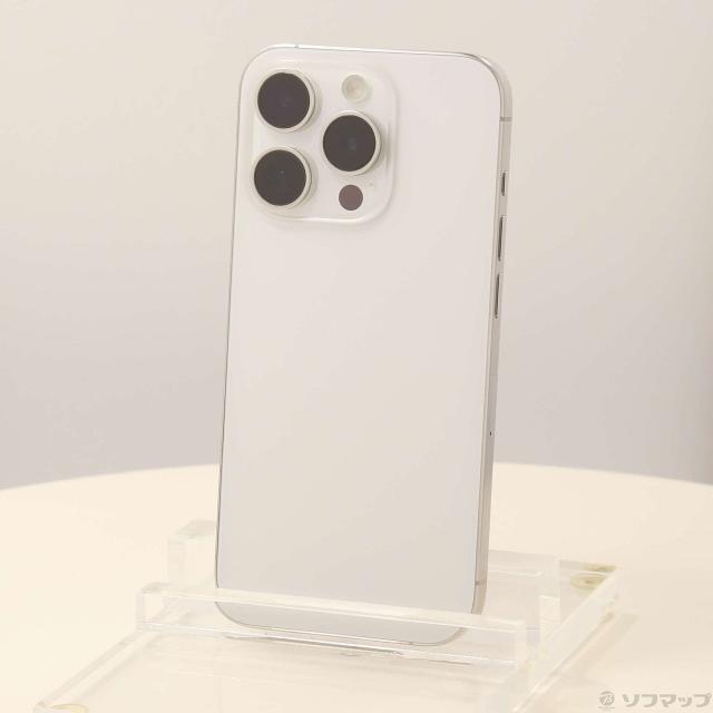 (中古)Apple iPhone15 Pro 256GB ホワイトチタニウム MTUD3J/A SIMフリー(295-ud)