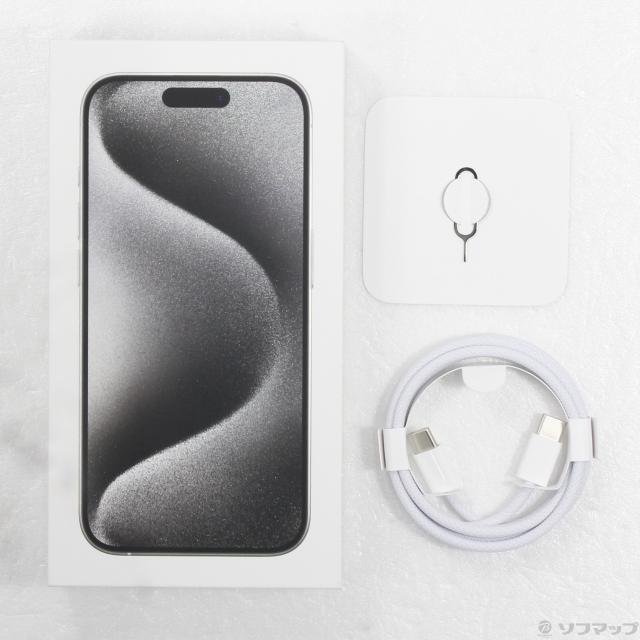 (中古)Apple iPhone15 Pro 256GB ホワイトチタニウム MTUD3J/A SIMフリー(295-ud)_4