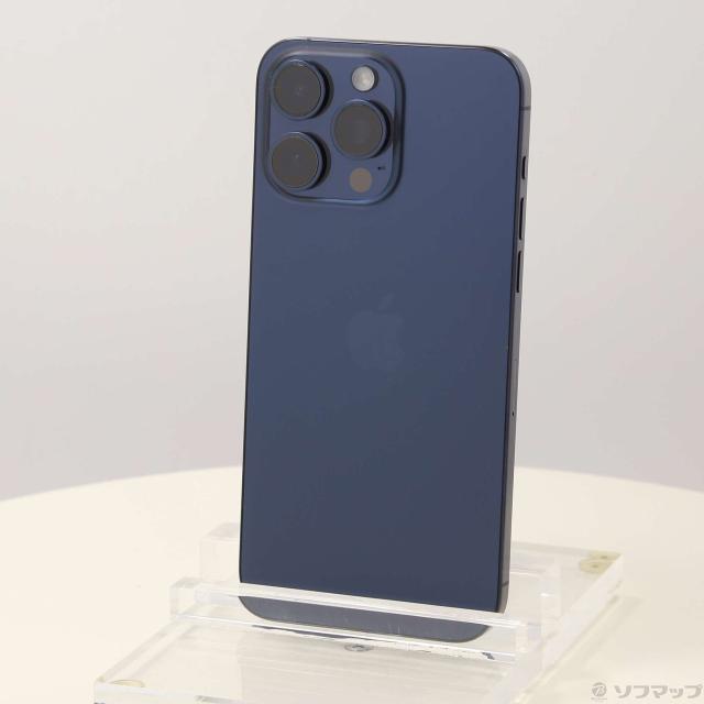 (中古)Apple iPhone15 Pro Max 256GB ブルーチタニウム MU6T3J/A SIMフリー(377-ud)