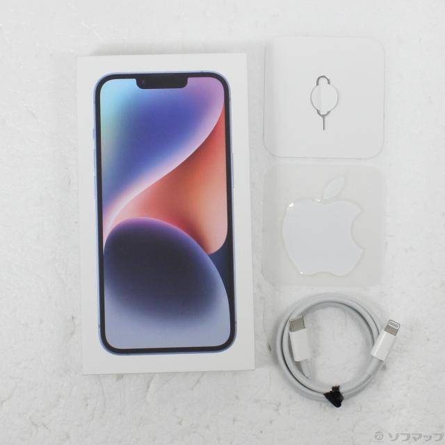 (中古)Apple iPhone14 128GB ブルー MPVJ3J/A SIMフリー(344-ud)