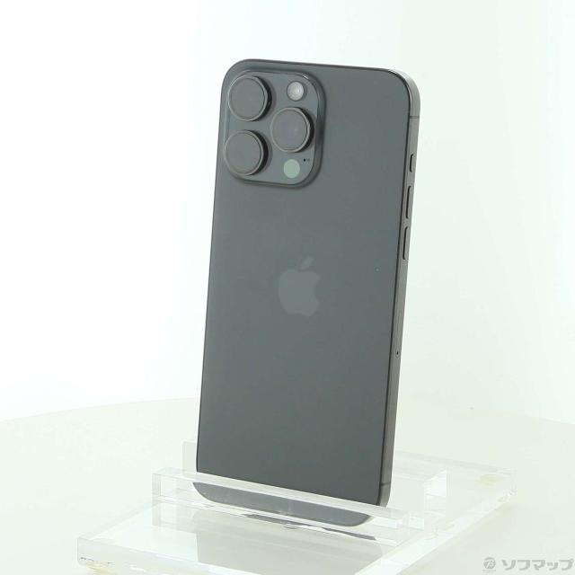 (中古)Apple iPhone15 Pro Max 256GB ブラックチタニウム MU6P3J/A SIMフリー(348-ud)