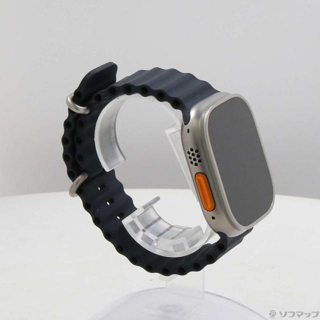 (中古)Apple Apple Watch Ultra GPS + Cellular 49mm チタニウムケース ミッドナイトオーシャンバンド(349-ud)_3
