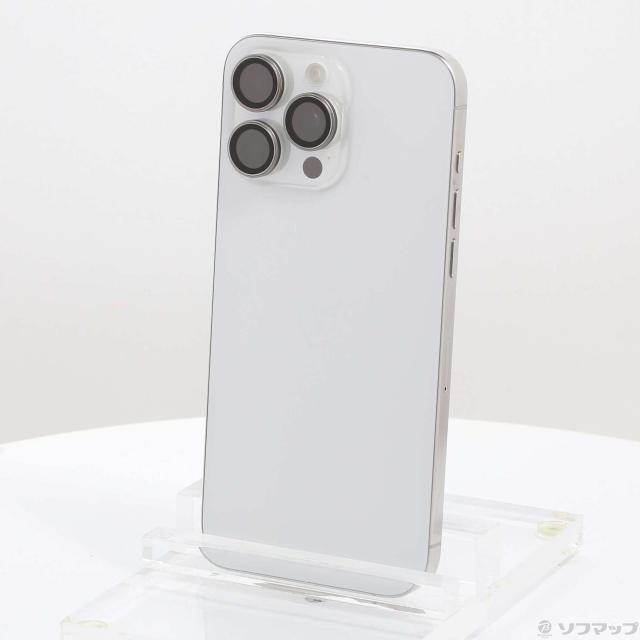 (中古)Apple iPhone15 Pro Max 256GB ホワイトチタニウム MU6Q3J/A SIMフリー(262-ud)