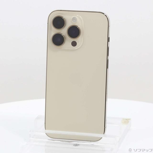 (中古)Apple iPhone14 Pro 256GB ゴールド MQ173J/A SIMフリー(269-ud)