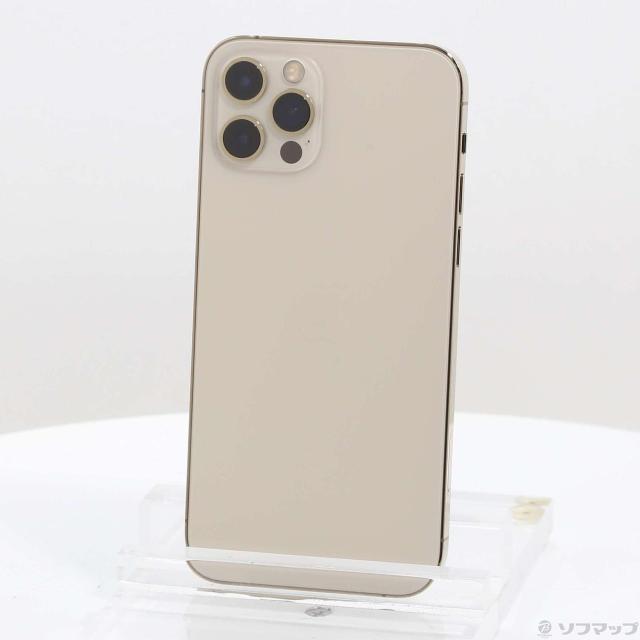 (中古)Apple iPhone12 Pro 256GB ゴールド MGMC3J/A SIMフリー(348-ud)