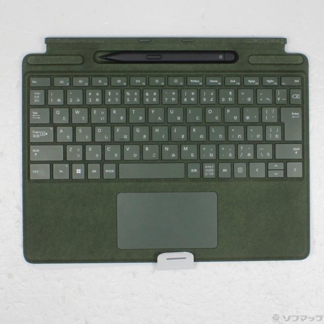 (中古)Microsoft スリムペン2付き Surface Pro Signature キーボード フォレスト 日本語 8X6-00139(258-ud)