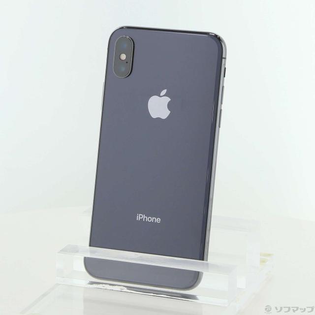 中古)Apple iPhoneX 64GB スペースグレイ MQAX2J/A SIMフリー(258-ud