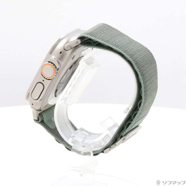 (中古)Apple Apple Watch Ultra GPS + Cellular 49mm チタニウムケース グリーンアルパインループ(344-ud)_1