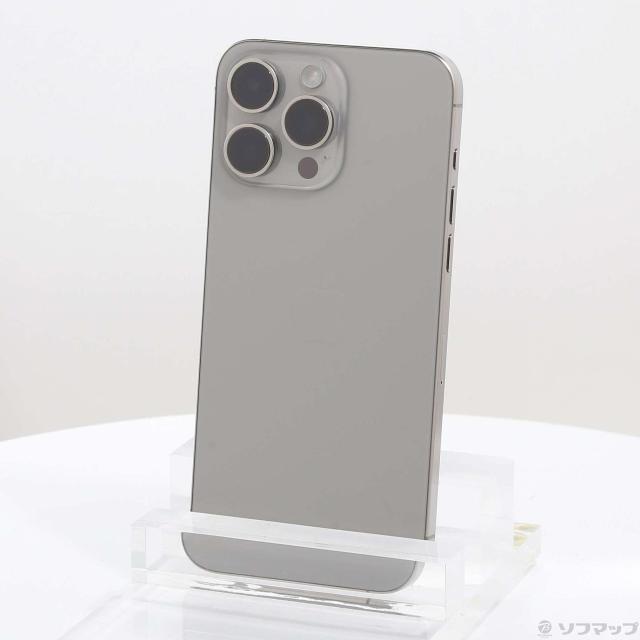 (中古)Apple iPhone15 Pro Max 256GB ナチュラルチタニウム MU6R3J/A SIMフリー(377-ud)