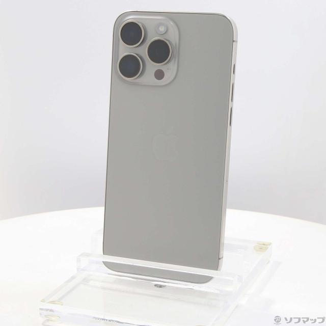 (中古)Apple iPhone15 Pro Max 256GB ナチュラルチタニウム MU6R3J/A SIMフリー(348-ud)