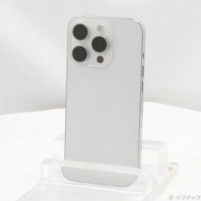 (中古)Apple iPhone15 Pro 256GB ホワイトチタニウム MTUD3J/A SIMフリー(348-ud)