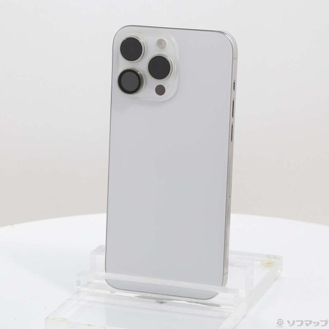 (中古)Apple iPhone15 Pro Max 512GB ホワイトチタニウム MU6V3J/A SIMフリー(269-ud)