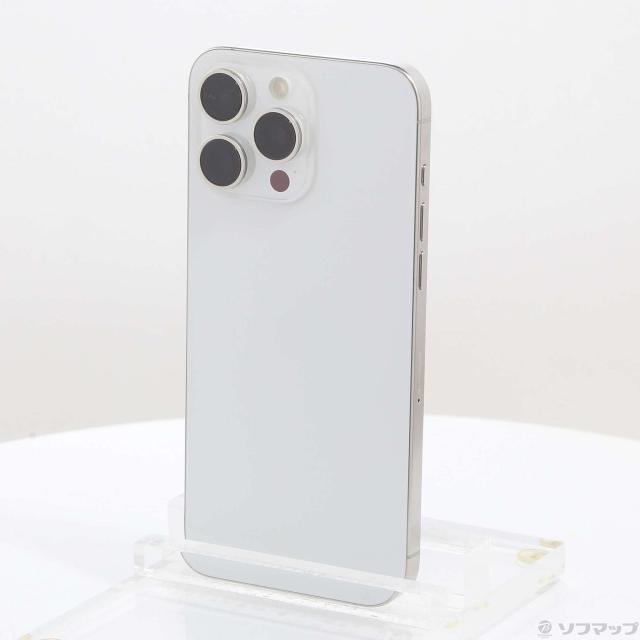 (中古)Apple iPhone15 Pro Max 256GB ホワイトチタニウム MU6Q3J/A SIMフリー(368-ud)