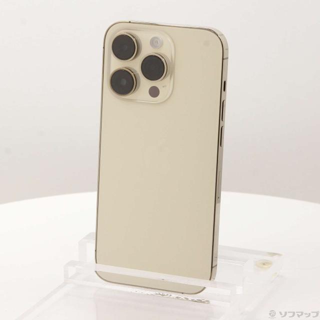 (中古)Apple iPhone14 Pro 128GB ゴールド MQ073J/A SIMフリー(348-ud)