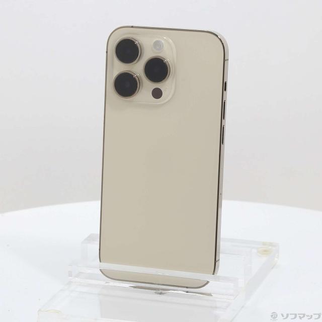 中古)Apple iPhone14 Pro 128GB ゴールド MQ073J/A SIMフリー(305-ud 