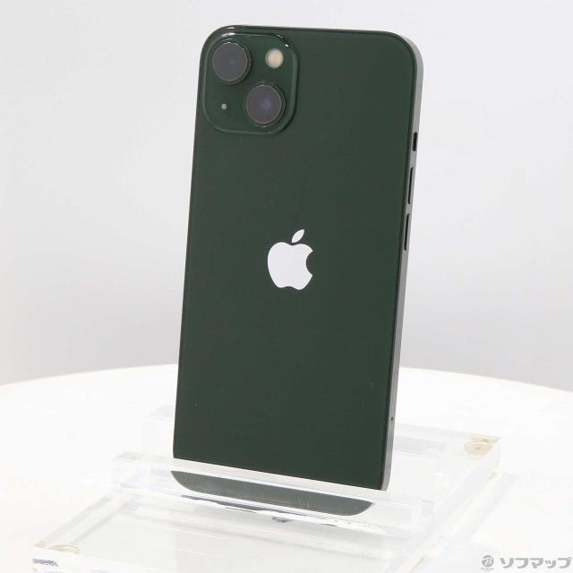 (中古)Apple iPhone13 128GB グリーン MNGG3J/A SIMフリー(368-ud)