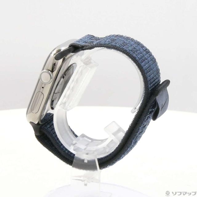 (中古)Apple Apple Watch Series 10 GPS + Cellular 46mm ナチュラルチタニウムケース ブラック/ブルーNikeスポーツループ(344-ud)_1
