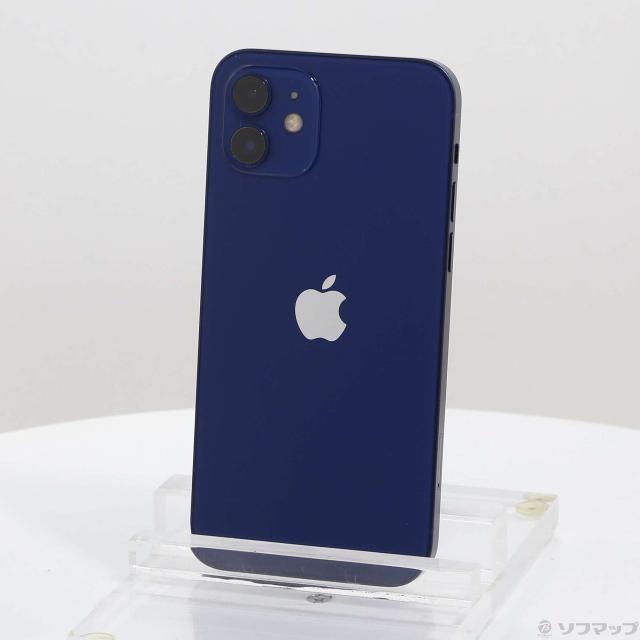 (中古)Apple iPhone12 64GB ブルー MGHR3J/A SIMフリー(368-ud)