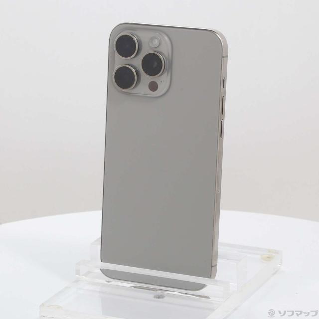 (中古)Apple iPhone15 Pro Max 256GB ナチュラルチタニウム MU6R3J/A SIMフリー(297-ud)