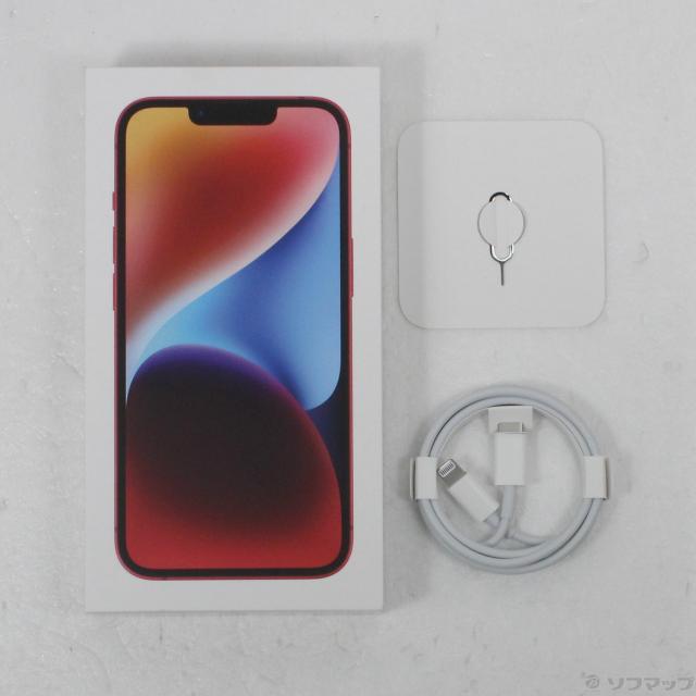 (中古)Apple iPhone14 256GB プロダクトレッド MPWG3J/A SIMフリー(276-ud)