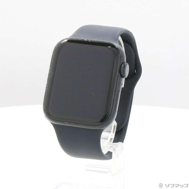 (中古)Apple Apple Watch SE 第2世代 GPS 44mm ミッドナイトアルミニウムケース ミッドナイトスポーツバンド(258-ud)