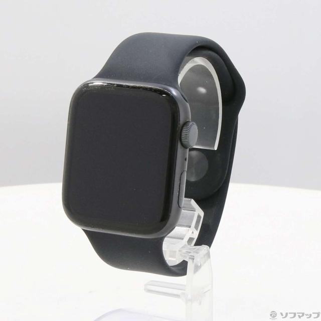 (中古)Apple Apple Watch SE 第1世代 GPS 44mm スペースグレイアルミニウムケース ブラックスポーツバンド(377-ud)